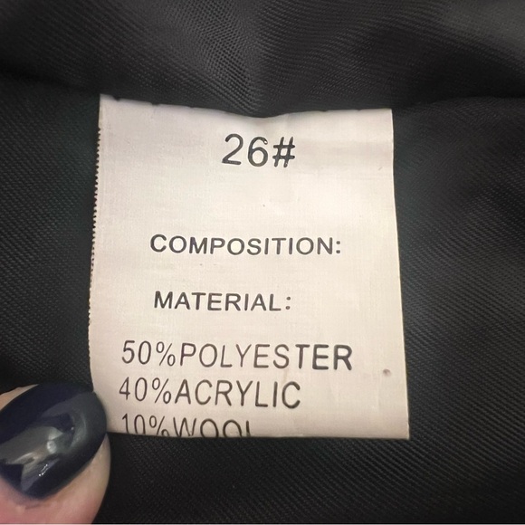 BELLA BLUE Abstract Embroidered Wool Blend Statement Coat - Picture 15 of 16